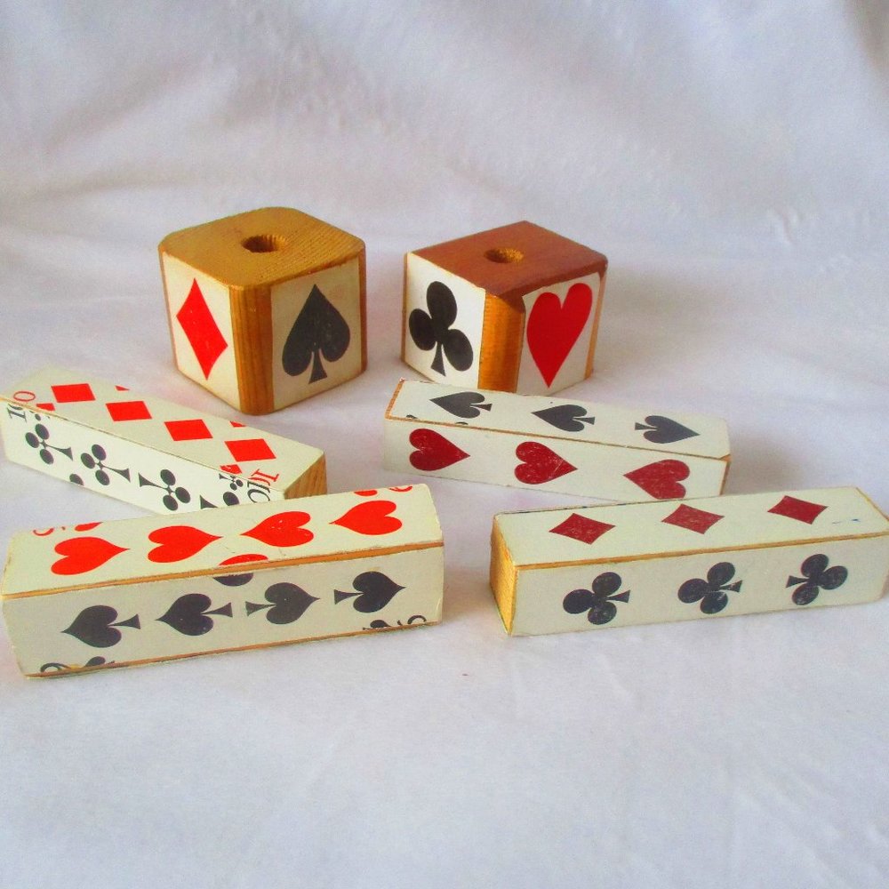 Handmade Playing Card Divination Dice & Sticks